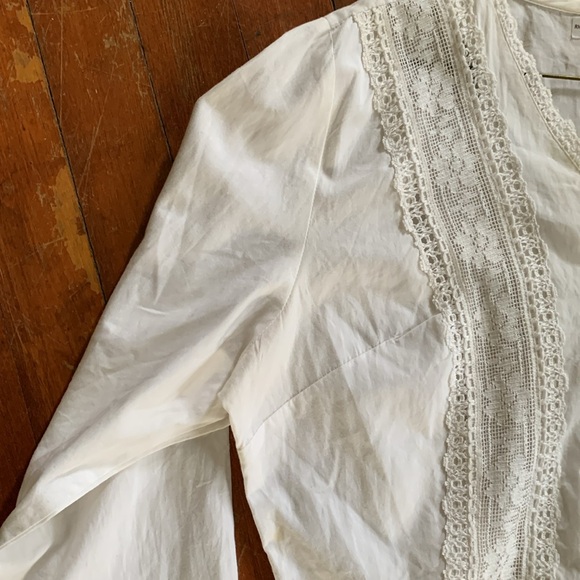 Lace & 100% Cotton Long Sleeve, Cottage Core - Picture 5 of 13